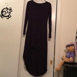 Dark purple high low maxi dress